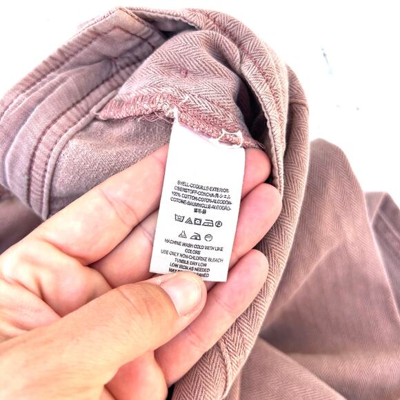 Free People Clean Mod Utility Crop Pants Mauve 4 Cotton Wide Leg High Waisted - Picture 7 of 8